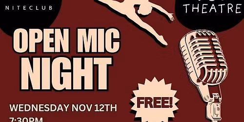 Moon Dog Theatre + The Office Nite Club Open Mic Night! 