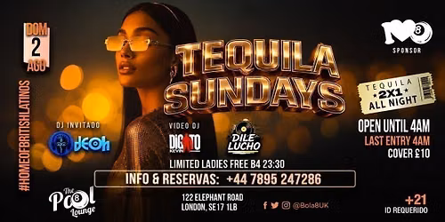 Tequila Sundays: REGGAETON, DEMBOW & LATIN HITS
