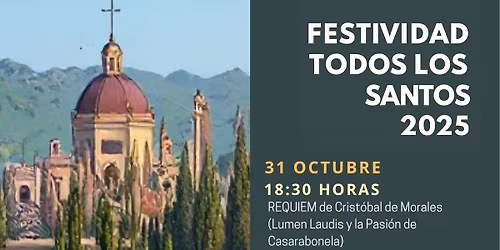 FESTIVIDAD TODOS LOS SANTOS - ACTOS 1 DE NOVIEMBRE