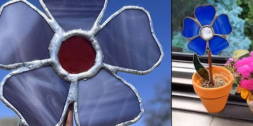 Iowa City, IA - DIY Stained Glass Flower with Clay Pot