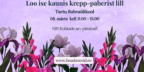 Krepp-paberist lillede t\u00f6\u00f6tuba - Tartu Rahva\u00fclikoolis
