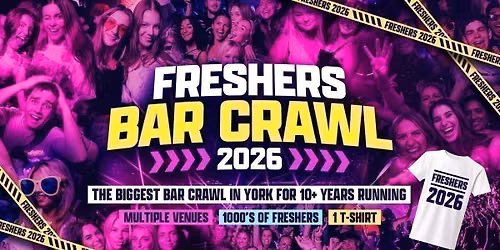 Official Freshers T-Shirt Bar Crawl \u26a1\ufe0f