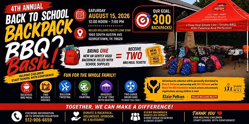 Back To School BBQ Backpack Bash