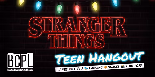 Stranger Things Teen Hangout