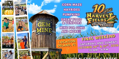 FINAL WEEKEND of Harvest Fields Corn Maze & Hay Ride