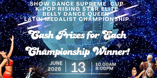MDCP - Show Dance Supreme Cup\/K-pop Rising Star Elite\/Belly Dance Queen\/Latin Dance Medalist