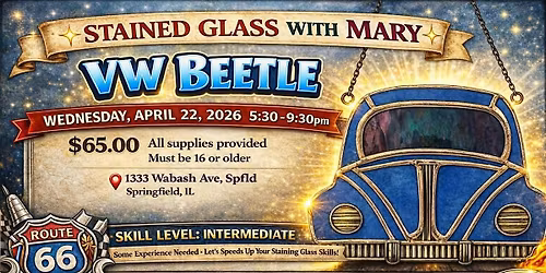 Stained Glass with Mary- VW BEETLE