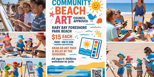 School Holiday Beach Art