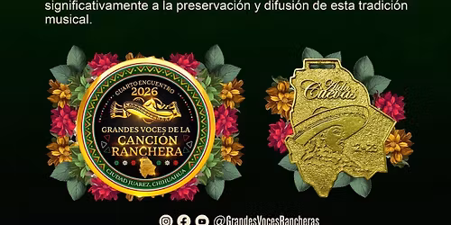 4to ENCUENTRO: GRANDES VOCES DE LA CANCIO\u0301N RANCHERA