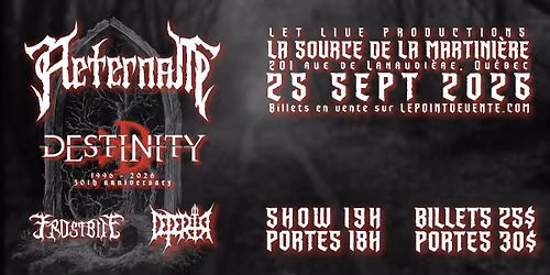 Aeternam \u2022 Destinity \u2022 Frostbite \u2022 D\u00e9p\u00e9rir