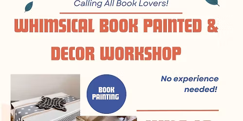 Whimsical book painted & decorated workshop