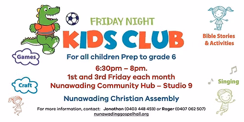 Friday Night Kids Club - Nunawading Christian Assembly