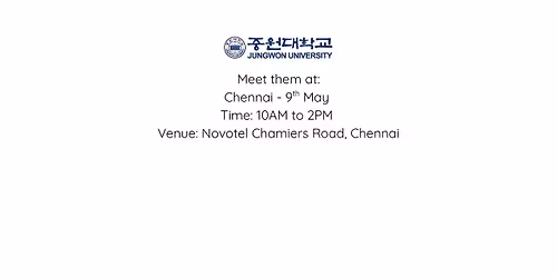 Jungwon University Road Show - Chennai