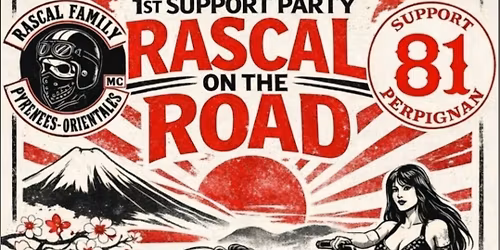 Rascal on the road  \/1ere support party 