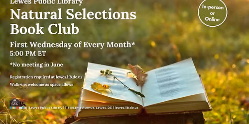 Natural Selections Book Group | NO JUNE MEETING