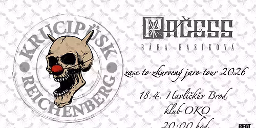 Krucip\u00fcsk + Pa\u010dess a B\u00e1ra Basikov\u00e1 \u201eZASE TO ZKURVEN\u00dd JARO\u201c tour 2026