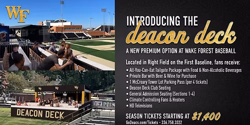 Parking Clemson Tigers at Virginia Cavaliers Baseball