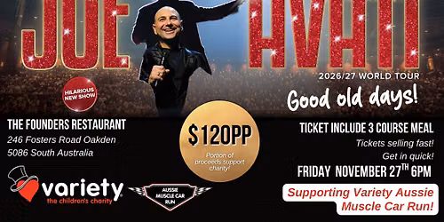 JOE AVATI in Adelaide \u2013 GOOD OLD DAYS TOUR - Variety Charity