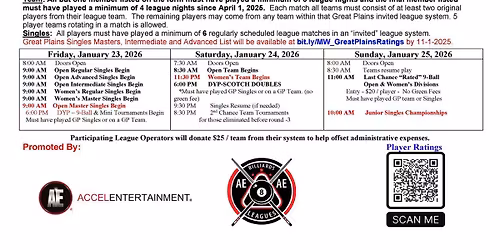 2026 Great Plains 8-Ball Shootout