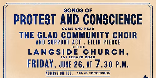 The Glad Community Choir sing Songs of Protest & Conscience