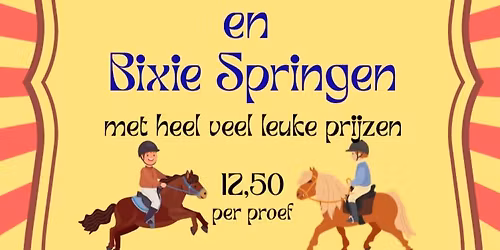 Bixie springen en dressuur