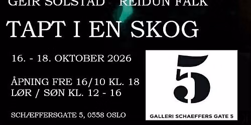 "TAPT I EN SKOG" gruppeutstilling 