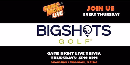 Game Night Live Trivia at Big Shots 