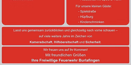 150 Jahre Feuerwehr Burlafingen - Jubil\u00e4umsabend