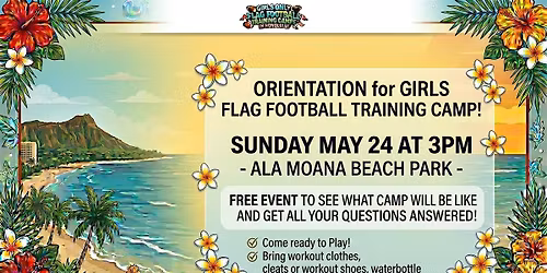 Orientation for Girls Flag Football Training Camp