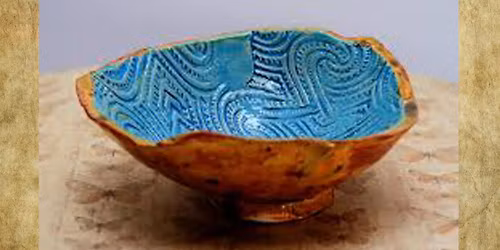 Footed, Textured Bowl