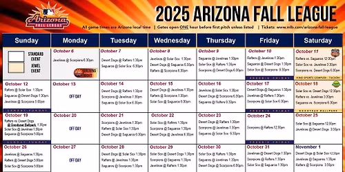 Mesa Solar Sox vs. Salt River Rafters