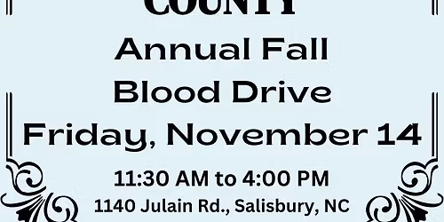 Annual Fall Blood Drive
