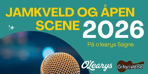 Jamkveld og \u00e5pen scene p\u00e5 O\u2019learys + Gitaristene