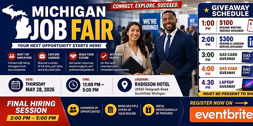 Gas Card Giveaway and Detroit Job Fair