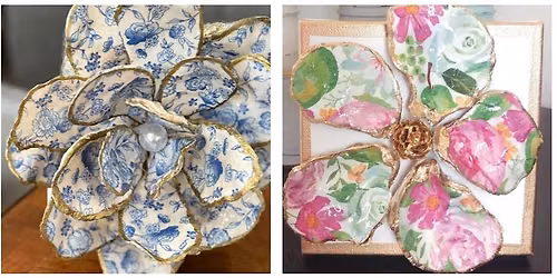 Decoupage Oyster Shell Florals with April Westenberg | Create & Sip