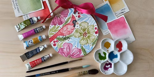 Holiday Ornament with Watercolor at The Lake House