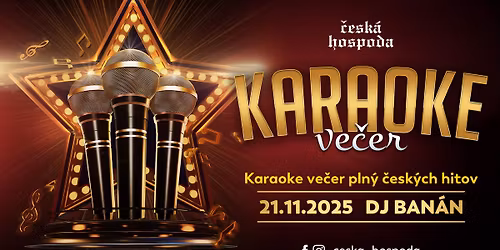 KARAOKE VE\u010cER pln\u00fd \u010desk\u00fdch hitov 21-11-2025 s DJ Ban\u00e1n