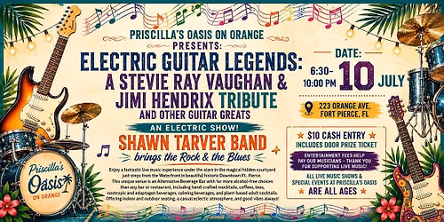 STEVIE RAY VAUGHN & JIM HENDRIX TRIBUTE - Moved to Oct. 