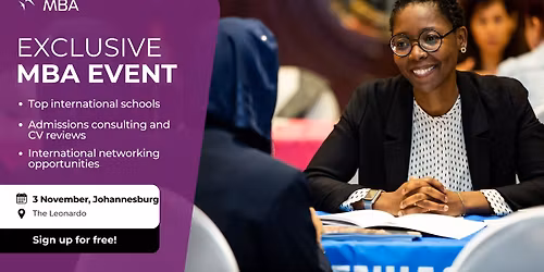 Explore world-leading MBA programs at Johannesburg MBA event