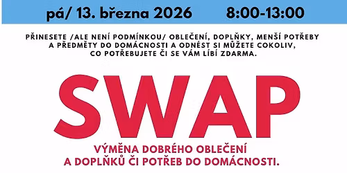 SWAP aneb v\u00fdm\u011bna dobr\u00e9ho oble\u010den\u00ed, dopl\u0148k\u016f a men\u0161\u00edch p\u0159edm\u011bt\u016f do dom\u00e1cnosti