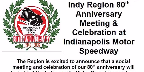 IndySCCA 80th Anniversary Celebration and Hospitiality Room at the Indiaanpolis Motor Speedway