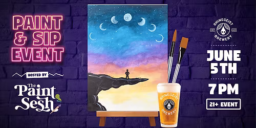 Paint & Sip Painting Event in Cincinnati, OH \u2013 \u201cLunar Peak\u201d at Rhinegeist