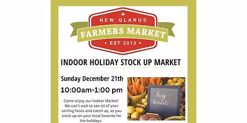 New Glarus Farmers Market Winter Stock Up Market
