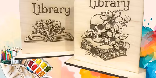 Paint Your Own Bookshelf Sign