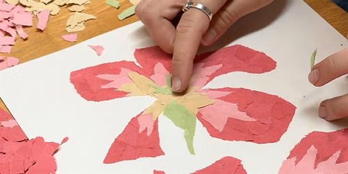 Petals of Identity: Torn Paper Flower Art