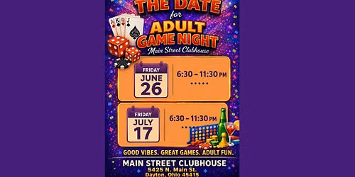 June Adult Game Night