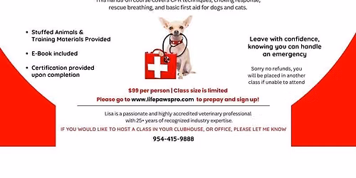 Pet CPR & First Aid class