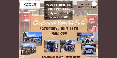 Isanti Rodeo and Jubilee Days CRAFT and VENDOR Fair