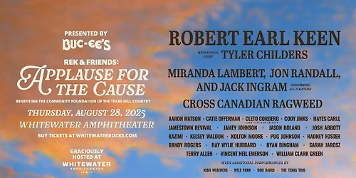 Robert Earl Keen at Whitewater Amphitheater