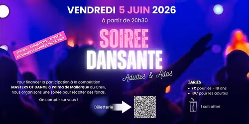 Soir\u00e9e dansante en soutien \u00e0 notre crew